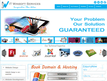 Tablet Screenshot of itwinsoftservices.com